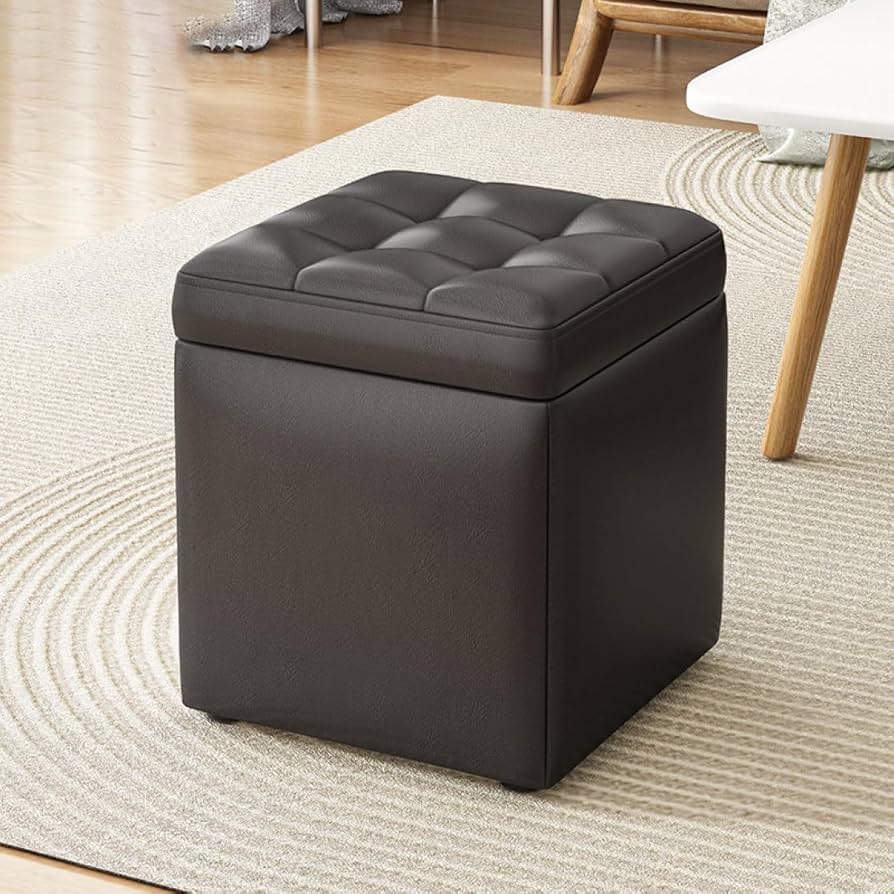 本革ダブルオットマンテーブル付 濃紺 収納付きスツール 本革ダブルオットマンテーブル付 濃紺 収納付きスツール
